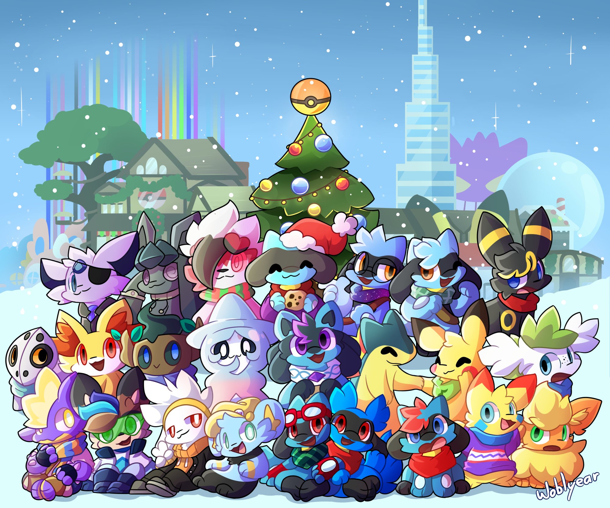 Pokemon christmas wallpaper online