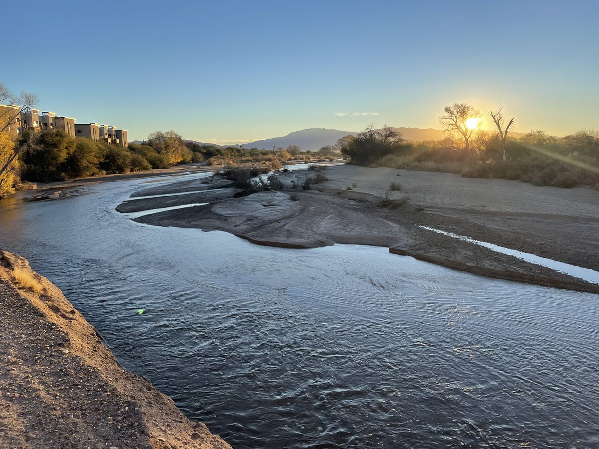 catlowshipek's tweet photo. Snowmelt nourishing and recharging our souls and aquifer. Tanque Verde Creek extending flow the past 8 days down to the Rillito to near Columbus rd. #restoretheflow #riverrunnetwork #flow365 #recharge #Tucson https://t.co/6p0whtGIw0