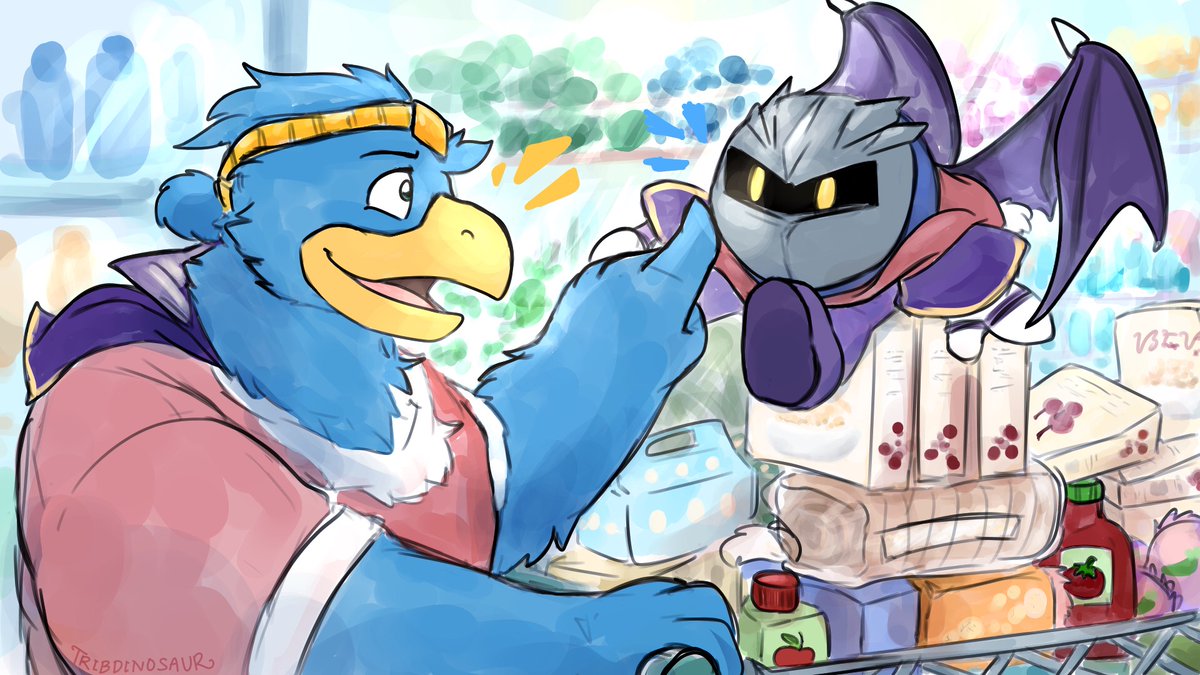 King Dedede and Meta Knight dads at the Dream Land department store 009.