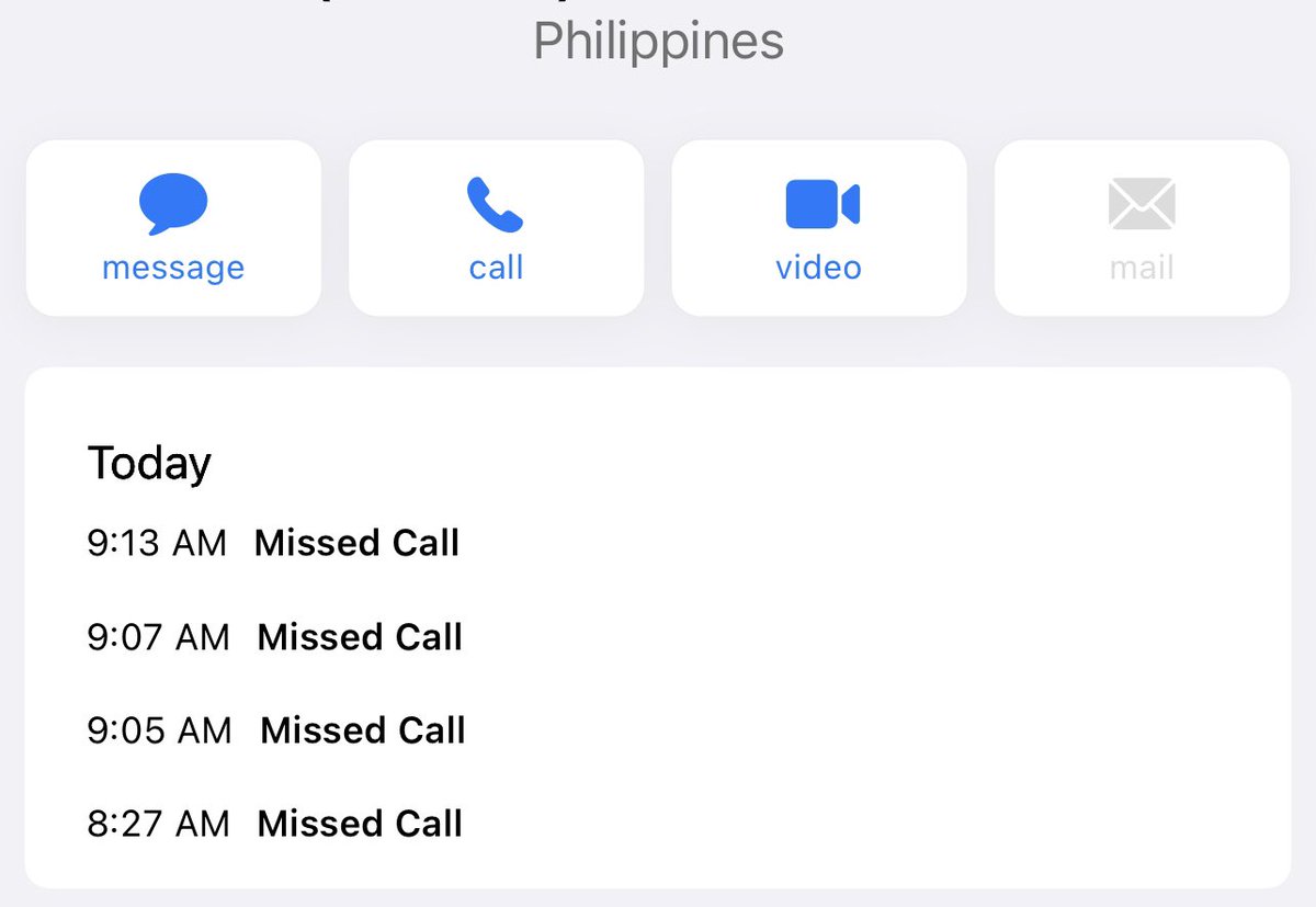 raincouveur's tweet photo. sharing my experience this morning cos this might be a new scam or modus 😟 woke up to missed calls from an unknown number, i didnt answer bc i usually text them first to see who it is before i answer and that’s what i did. https://t.co/JMqJYBDKdy
