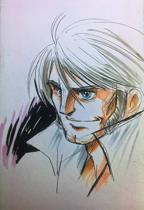 やっぱりどうしたって、
アニメーター1年生の時に、この男に出会っちまったから

「ただ美形なだけの男」なんてーのに興味が無い。
描いてもつまんない。

困ったもんだ。 
