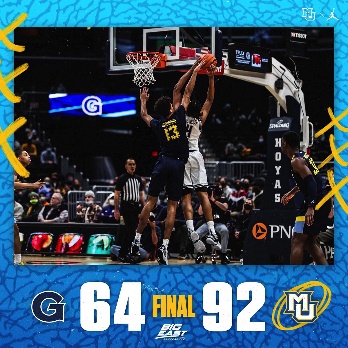 MarquetteMBB's tweet image. Got the job done in D.C. 

#MUBB | #WeAreMarquette