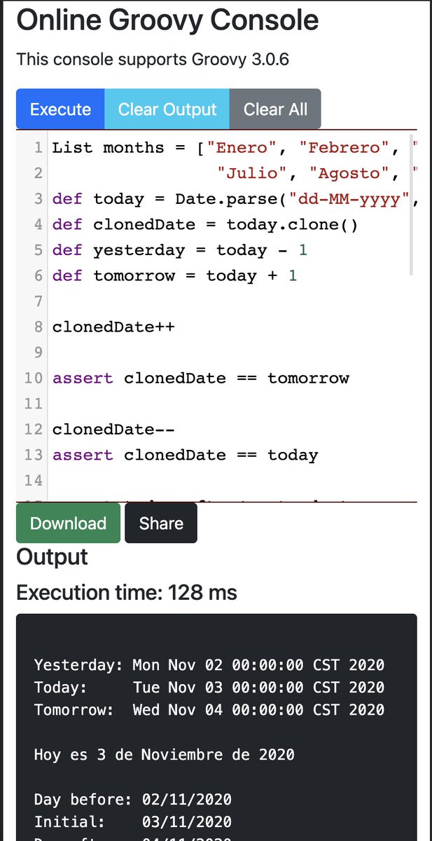 Desveloper's tweet image. Por favor ayudenme a decidir.

Opción A   |   Opción B

#groovylang #onlinegroovyconsole #desveloper