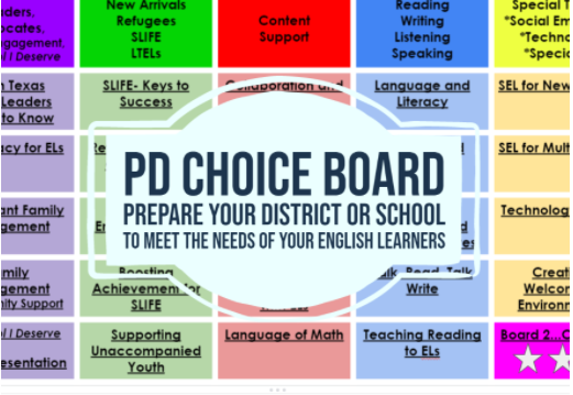 LeadingELLs's tweet photo. Need PD for staff working with students learning English? Check out these offerings. https://t.co/uJw5wh6ddN https://t.co/gm9Y0K8OeT