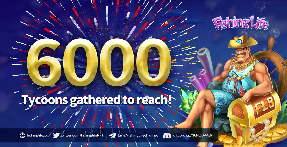 6,000 tycoons gathered in 3hours!✊
We are still witnessing the continued growth of supporters,just keep going!😘
Airdrop in progress
t.me/FishingLifeAir…
#Metaverse #GameFi #DeFi