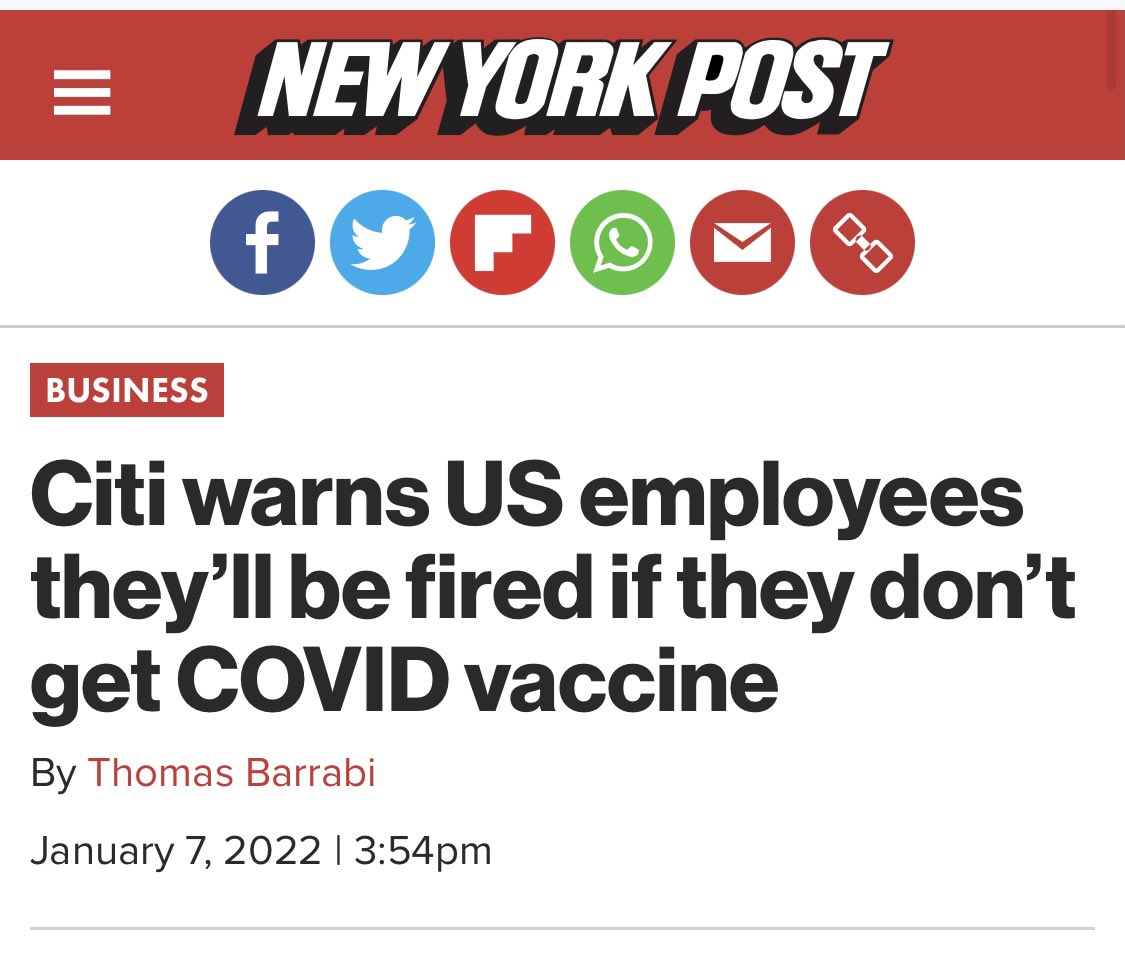 How to identify and legally fire en masse the bottom 5% of your workers

The conspiracy theorists 
The weird/ anti-social 
The stubborn 
#CITIBANK #antivaxx #VaccineMandate https://t.co/NIfdQNj984