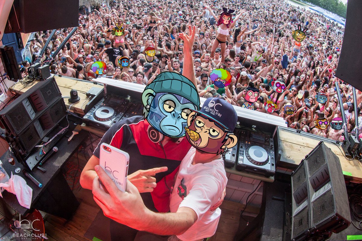 trillmanX's tweet photo. Selfie with @EggYolkus during his show @LeBeachClub The whole @CronosChimpClub and even @playmatejaylene came to partyyyy!!!π
Chimp Day Everyday!
@olivier_primeau
#WenChimpParty?
#beachclub #chimpclub #chimpdayeveryday #Metaverse #chimpparty #crofam #CRO #NFTCommunity #NFTs https://t.co/tesslZ2i6N
