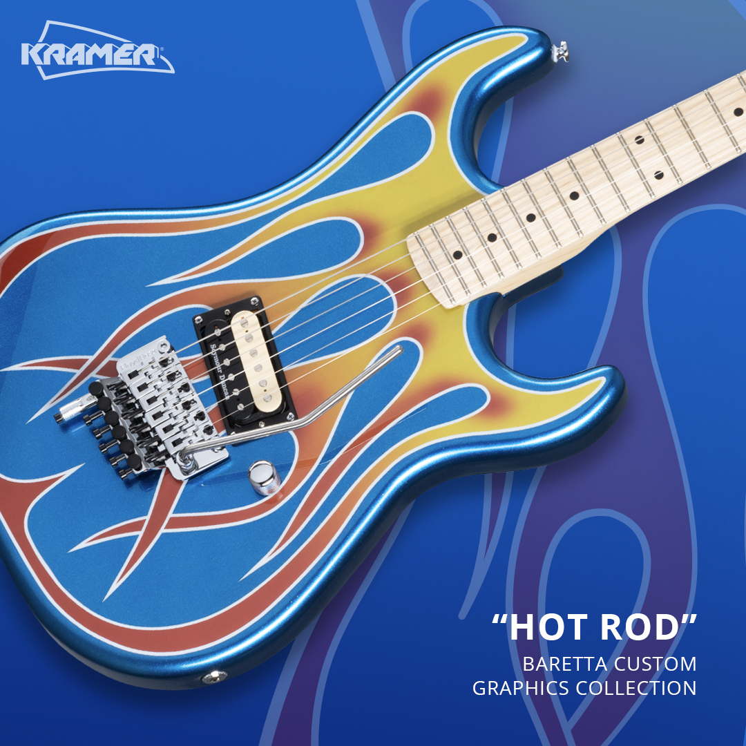 KramerGuitarsUS's tweet photo. From hot rods to heavy riffs, this Beretta was custom built for speed.
#MadeToRockHard https://t.co/M1kmRKJaYc