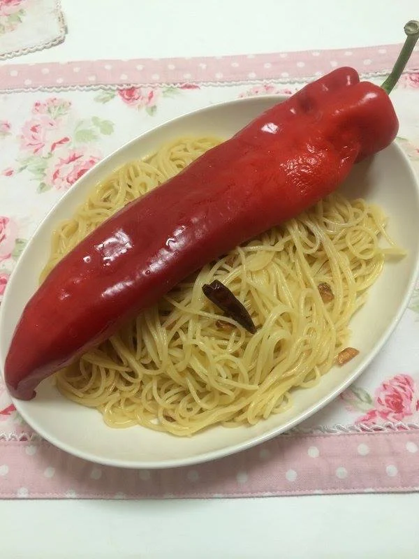 ちょうど6年前に作った！クソデカペペロンチーノがこちらw