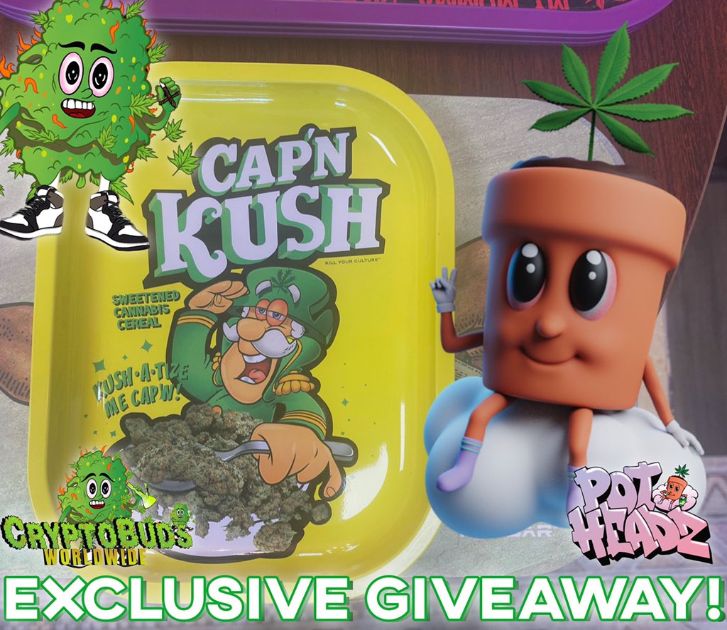 <a href="/CryptoBuds_420/">Cryptobuds Worldwide -MINT NOW😶‍🌫️🍃-</a> X <a href="/ThePotheadzNFT/">Bobby The Pothead ☁️</a> GIVEAWAY‼️

We’re giving away 
2 ROLLING TREYS + 20 BOBBY WHITELISTS (Result in 48h)

To enter:
1️⃣ Like and Retweet
2️⃣ Follow US on Twitter 
3️⃣ Join the Discords discord.gg/WUSJNENB + discord.gg/awbw536a
4️⃣ Tag 3 friends 

Good luck! ☁️❤️