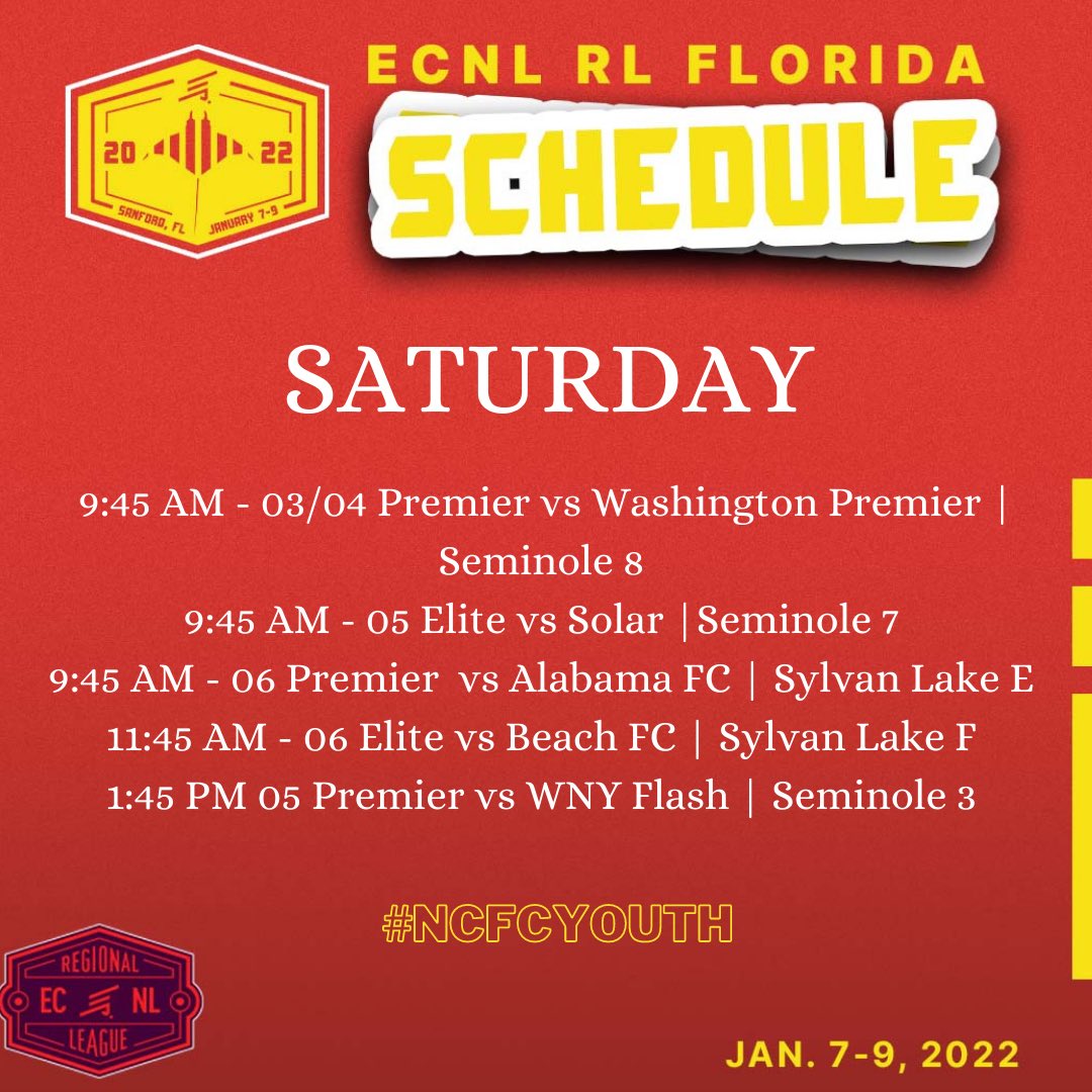 NCFC_ECNLGirls on Twitter "Back on the pitch tomorrow here in Sanford