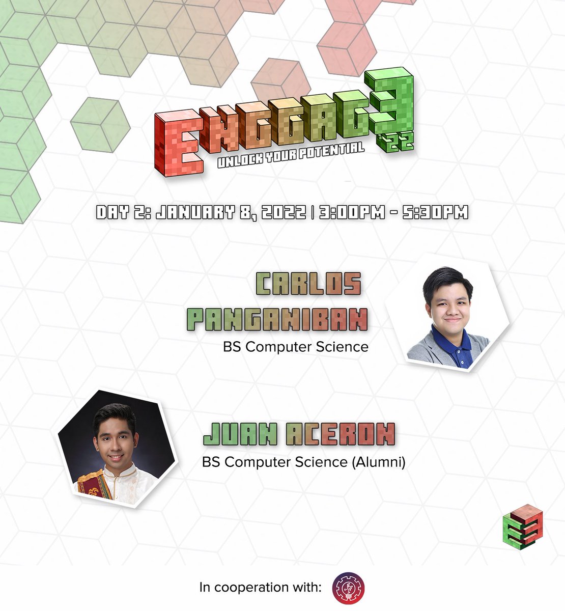 ENGGage22's tweet photo. Day 2 ENGGage 2022: Unlock Your Potential!

Catch Carlos Panganiban and Juan Aceron as they give us a primer on UP Diliman’s BS Computer Science program and the exciting opportunities it entails!  

(1/2) https://t.co/TdbOvxVkpE