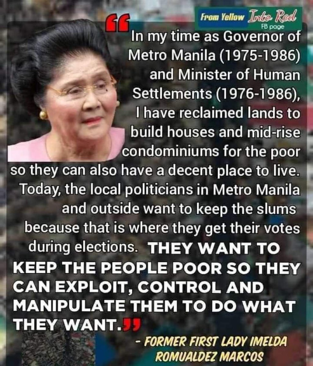 ran_dmx's tweet image. Human Settlement, disentente at kongrentong plano ni Marcos para sa mga Pilipino.

after 1986, nawala ang disiplina, dumami na squatters/informal settlers, so sad for the Philippines.