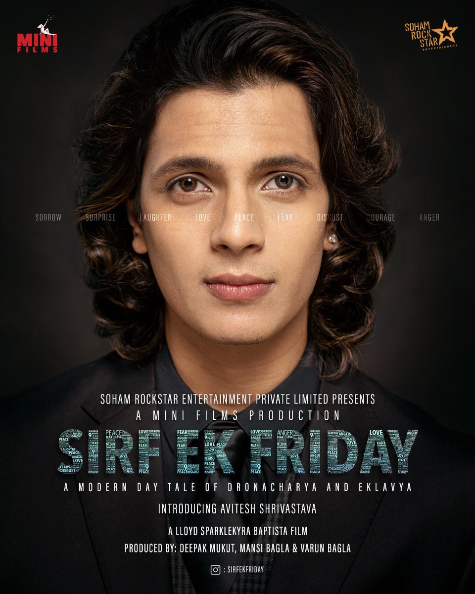 It warms my heart,to see this. An incredibly talented boy,just like his father was, Dad will be proud today Avitesh.Congrats,Hunar &team. All the best Avitesh. #SirfEkFriday INTRODUCING @iamavitesh @MiniFilmsIndia @SohamRockstrEnt @Deepakmukut @Mansibagla @VarunBagla @HunarMukut