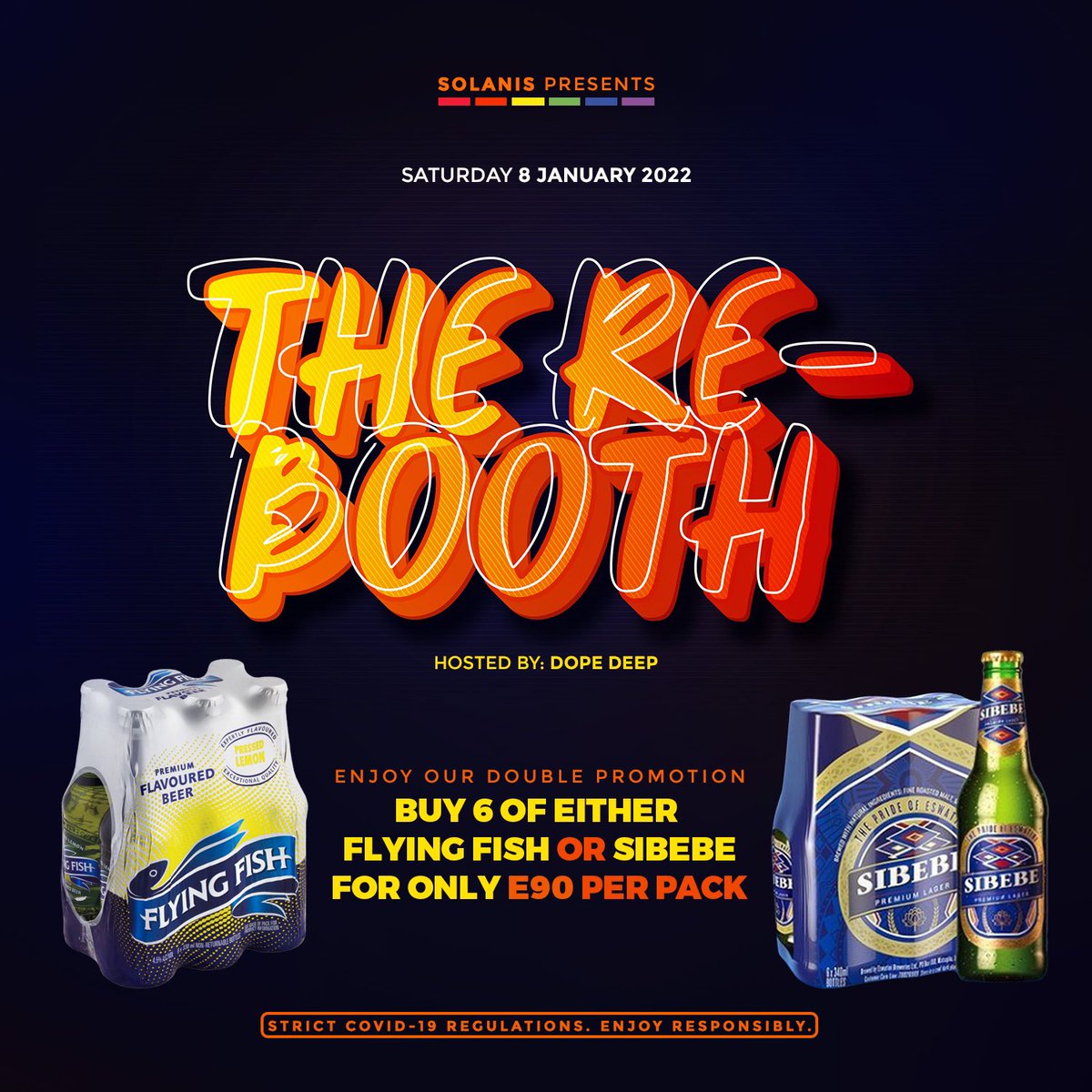 solanis_SD's tweet photo. Recharged and Ready to go: The #ReBooth
Sibebe and Flying on promotion: E90 for a 6pack
#Solanis
#WePassionateAboutYou https://t.co/cu8Qtg1msQ