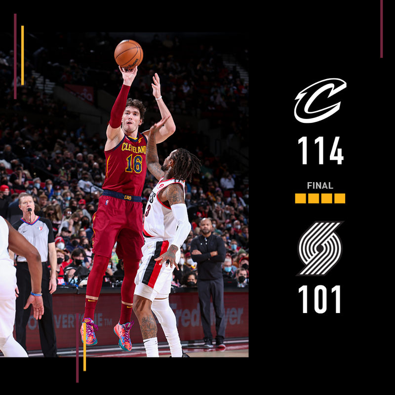 cavs's tweet photo. Started the road trip with a W! #LetEmKnow