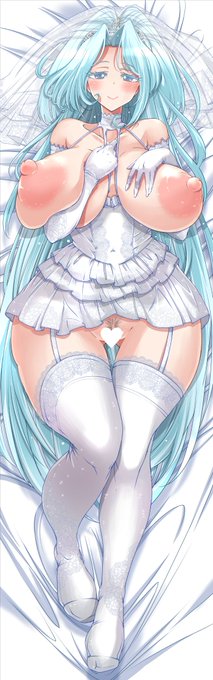 PixivRequestで頂いたでか尻でかおっぱいのウェディング白鳥アンジュさんです!Requestありがとうございました～!!アンジュさん描くの楽ちぃ! 