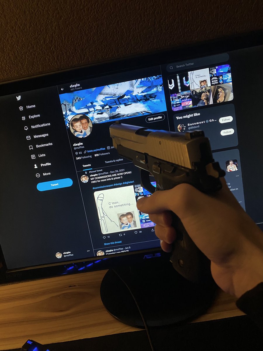 RT for a gun pointed at your profile