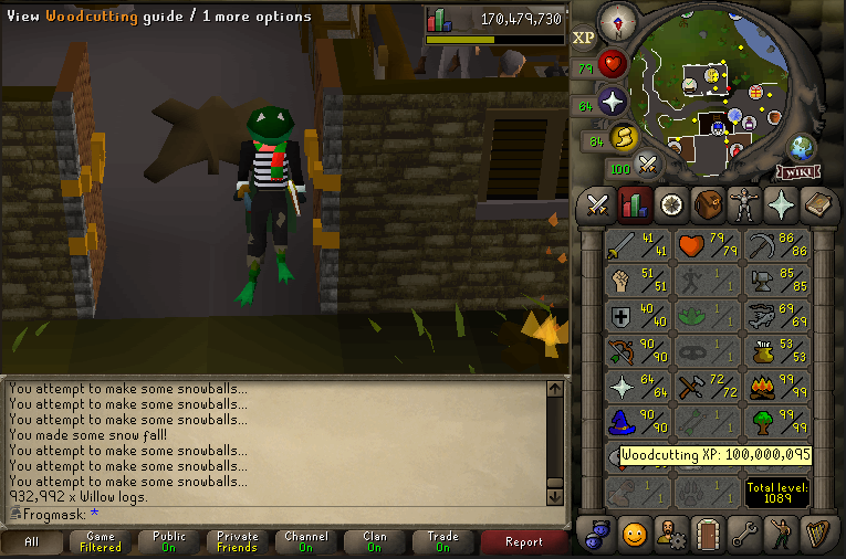 F2PSkilling's tweet photo. Half way there should be able to get 200M in 2022. Won't go and become the Jebrim of F2P Woodcutting this is the last time https://t.co/K3KeU4awVX