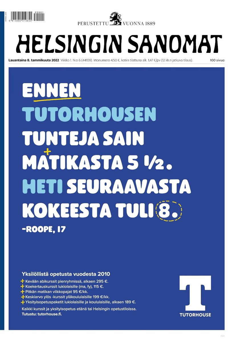 juliasangervo's tweet photo. Suretti tänään katsoa Hesarin etusivua. Tämä on se, mikä pääsykoeuudistuksessa meni pahasti pieleen.

Vielä silloin, kun itse olin lukiossa, oli itsestäänselvää, että kaikilla oli yhteiset lukion omat abikurssit. Ei yksityisen firman erillistä kurssia hyvätuloisimmille. https://t.co/TyKvqp0L5h