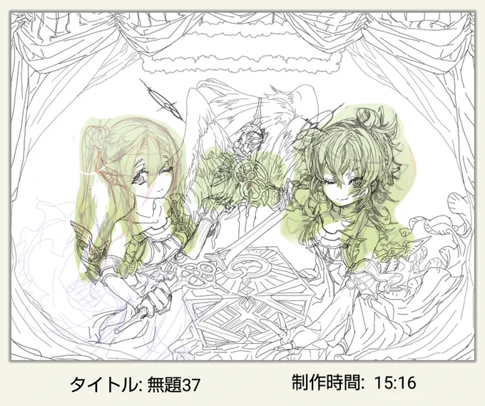 しつこくネチネチと未完成のツインケルブちゃんを載せます!ごめんね!!🤯
線を細かく描きこむ前に、グレーでおおまかな明暗をつけて「面」を意識しようって思っていたことすら忘れてた!!🤦‍♀️💫
そのため、線画で15時間迷走コース突入と言う悲劇を起こした🚙💨 