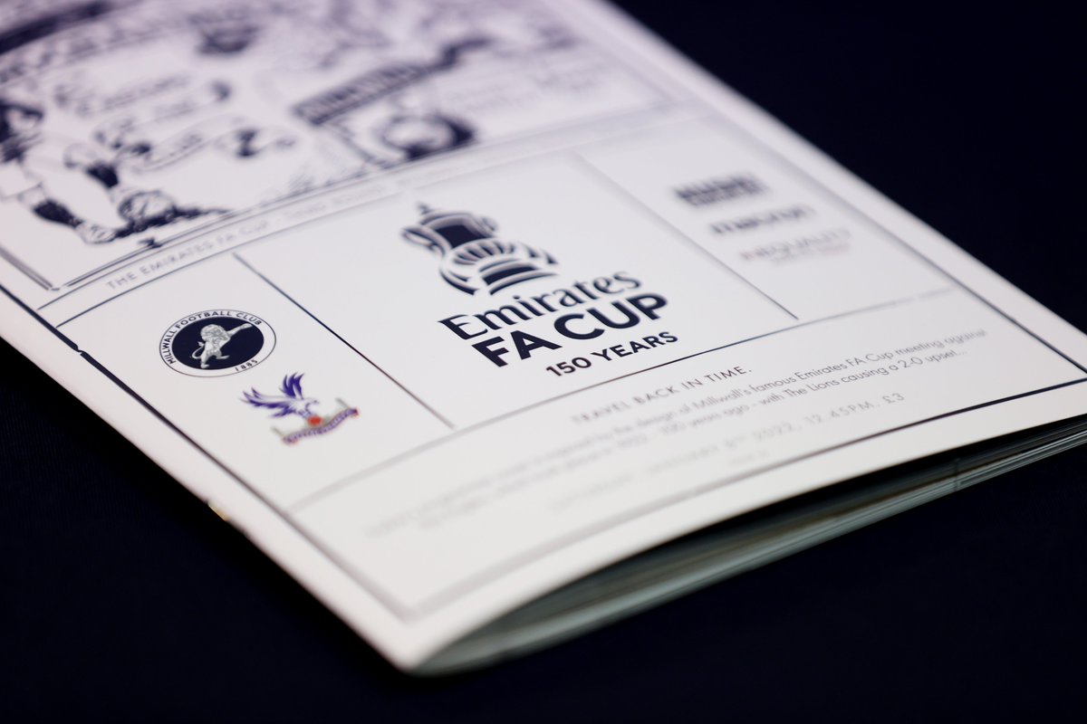 EmiratesFACup's tweet photo. Now that's how you do a programme @MillwallFC 😍

#EmiratesFACup https://t.co/Zcc4dtngjO