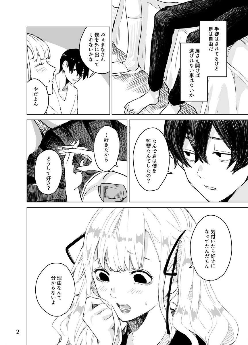 監禁のお話です。(1/2)
ジャンルは多分ホラーだと思います。
 #漫画が読めるハッシュタグ 