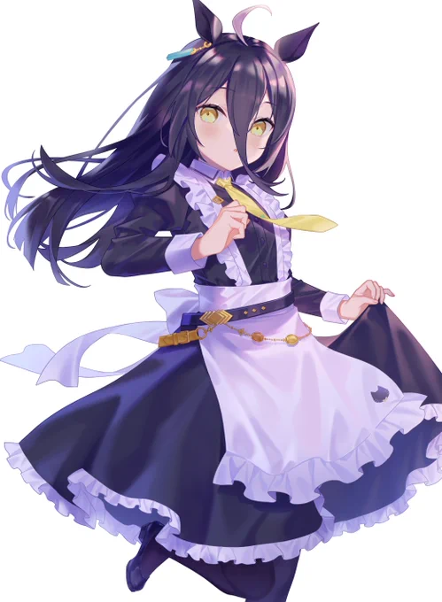 メイドカフェでバイトしてるカフェ♡
#ウマ娘 
#ウマ娘プリティーダービー 