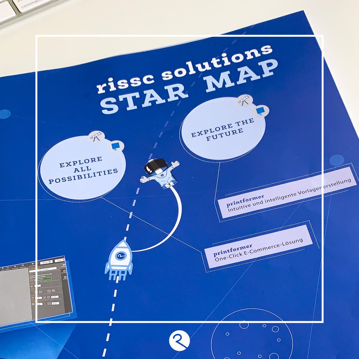 risscsolutions's tweet image. Unsere Star Map, damals zur OPS 2019 erstellt, hat sich in den letzten Jahren um ein Vielfaches erweitert. Die Ziele sind aber weiterhin aktuell, denn für uns gilt 2022 noch immer – EXPLORE THE FUTURE OF PRINT! #web2print #webtoprint #web2publish #w2p #webtopublish #printbusiness