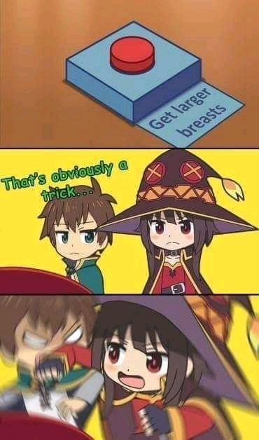 Best Girl Megumin on X: Mabye it might work right? . . . . #Memes  #memesdaily #Konosuba #Megumin #Kazuma  / X