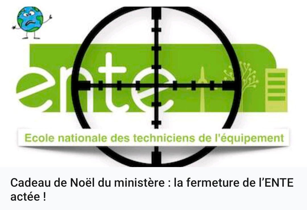 snp2e's tweet image. En 2023, @ENTEAIXVAL n'existera plus !
Merci qui ? @barbarapompili 
Fin de 50 années de formations techniques de fonctionnaires.
Et l'écologie dans tout ça ? Réduite à des communiqués de presse ! Sans les moyens d'actions, 
mais ...🤫
feets-fo.fr/publications/e…