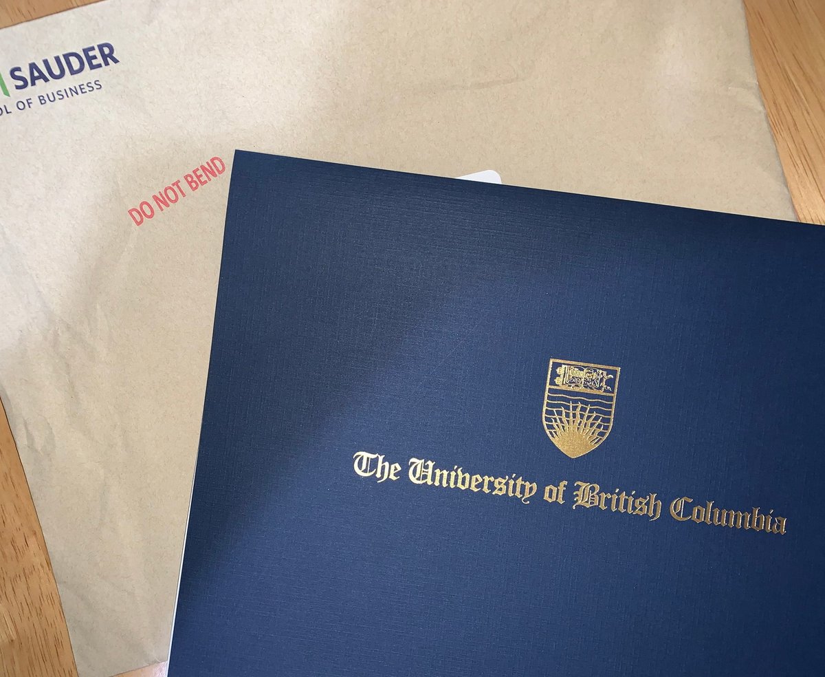 Happy to receive this! Lots of work over the last 18 months. Thx to family, fellow students, instructors, scholarship donors, and wife and kids.                                                            #ubc #continouslearning #changemanagement