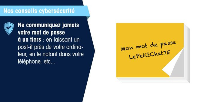 prefpolice's tweet photo. #BonneRésolution | 💡 Cette année, place aux mots de passe sécurisés !
❌ Ne choisissez pas de mots figurant dans le dictionnaire.
❌ Évitez les mots de passe liés à vos informations personnelles.
✅ Mélangez lettres et chiffres.
 
Plus de conseils : https://t.co/poj0shwGoE https://t.co/CAtdiCG3yS