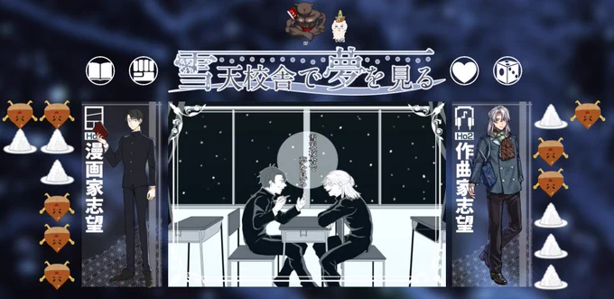 【CoC】雪天校舎で夢を見る
KP:ヒコノスケ
HO1:神田中(鴉屋)
HO2:坂本景(こな)
(敬称略)

END3にて両生還です!
様子おかしかったけど出目は比較的安定してましたね…!
めちゃくちゃ愉快な第七陣でした!!これからもハーゲンダッツ仲良く食べてね! 