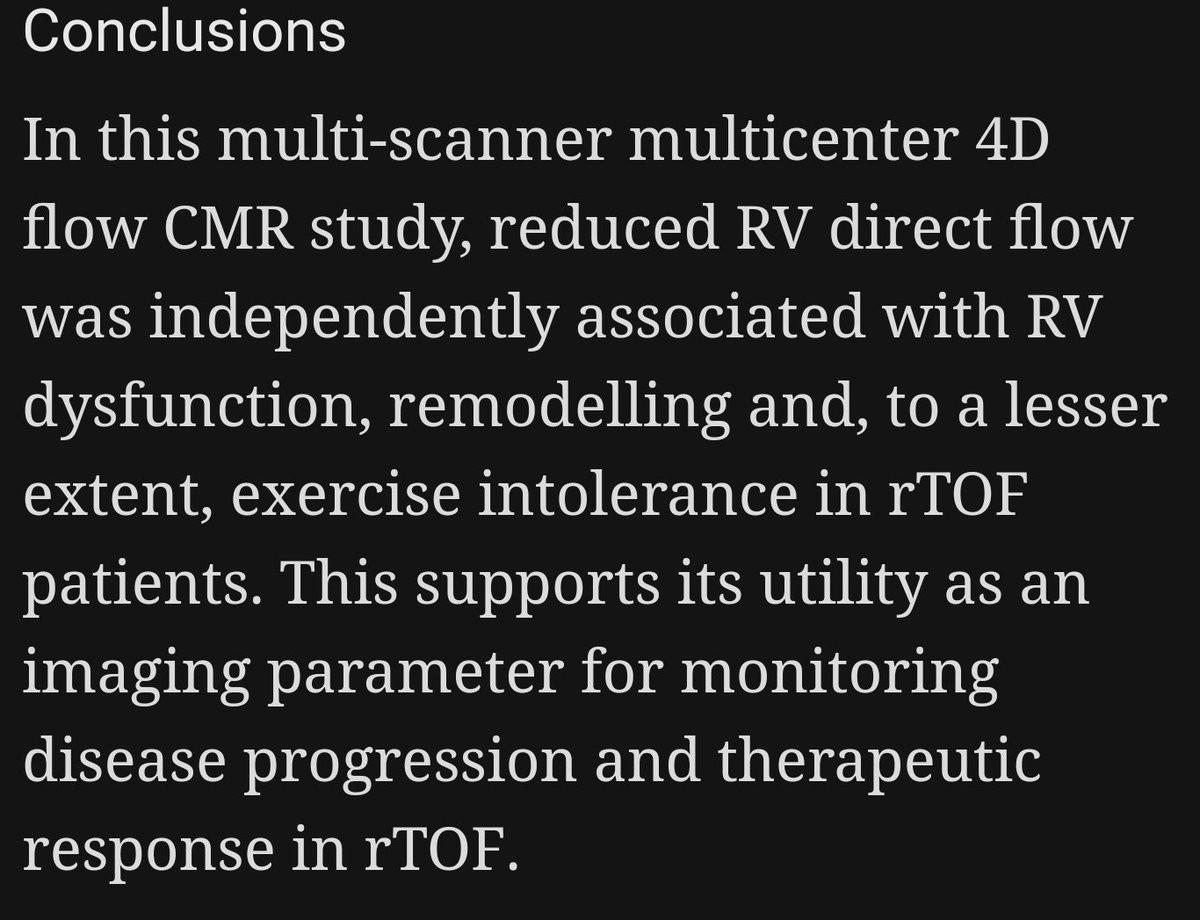 Pankaj Garg (@heartinmagnet) on Twitter photo Ventricular flow analysis and its association with exertional capacity in repaired tetralogy of Fallot: 4D flow CMR study rdcu.be/cEAiH
Congrats <a href="/lzhongnhc/">Liam Zhong</a> on this work demonstrating association of quantitative exercise metrics to flow components in rTOF. Ventricular flow analysis and its association with exertional capacity in repaired tetralogy of Fallot: 4D flow CMR study rdcu.be/cEAiH
Congrats <a href="/lzhongnhc/">Liam Zhong</a> on this work demonstrating association of quantitative exercise metrics to flow components in rTOF.