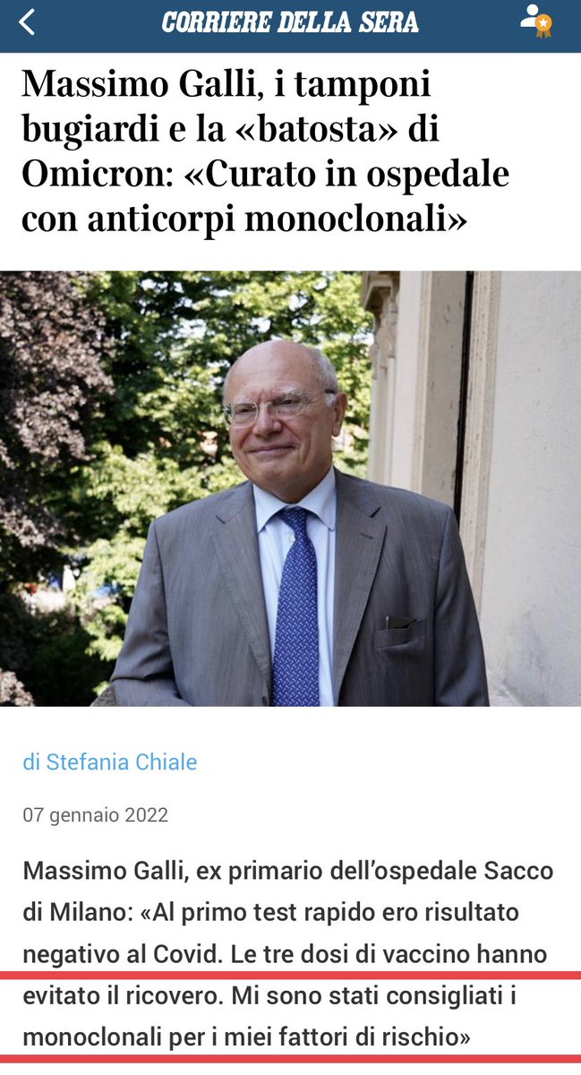 “… mi sono stati consigliati…”? Ma uno che va in giro a pontificare per le televisioni sui vaccini, virus è amenità varie, deve farsi consigliare? STRALOL … a proposito solo lui può curarsi e essere seguito a casa?