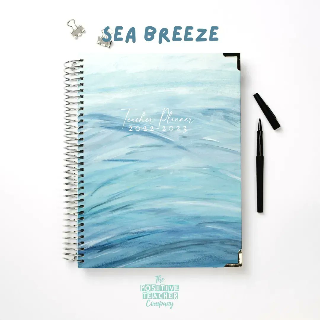 TPositiveTC's tweet photo. Cover 3 of our 2022/23 range, Sea Breeze, is here! We are so thankful that Grace Exley, a super talented artist local to us here in Leeds https://t.co/n1HUYKZpez If you liked Bouquet design this year, you'll recognise Grace's work #PlannersUK #TeacherPlanner #DesignedForUs https://t.co/eA1Yzi34cO