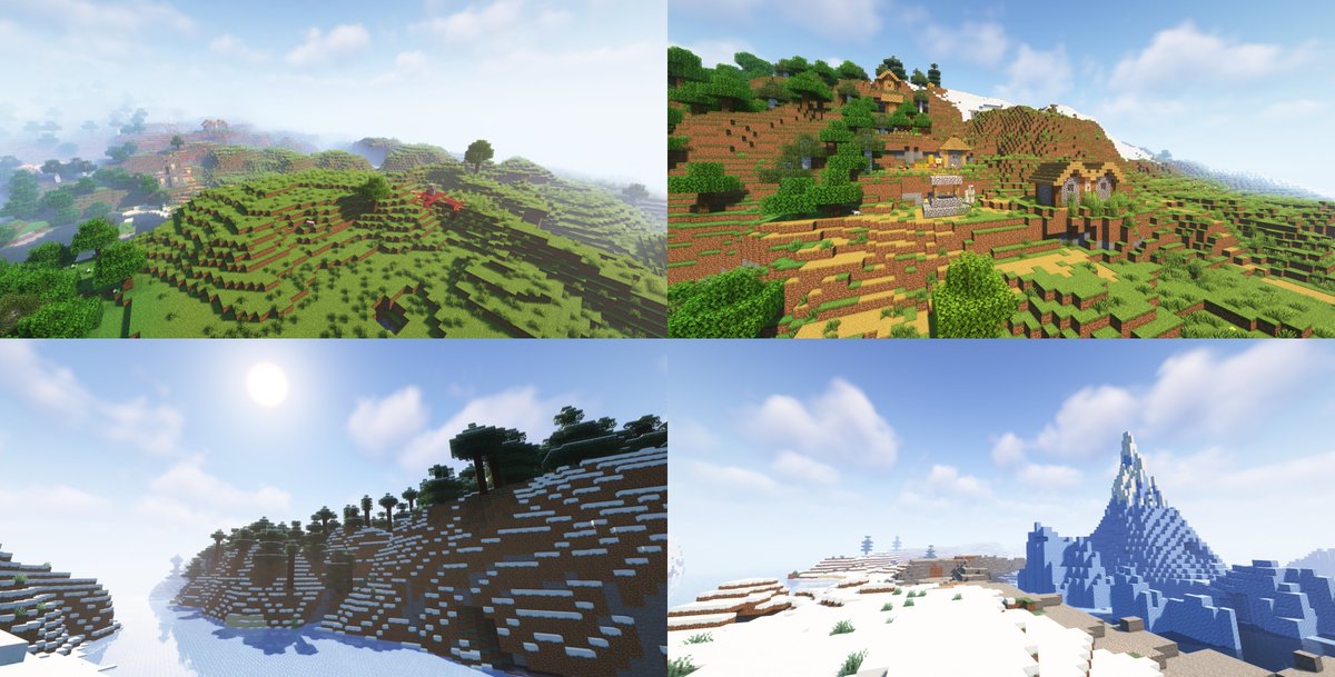 evariim's tweet photo. 🌿 It's Seed Showcase Saturday!
Today's seed is for Java 1.18.1: 1037739667250936018
Spawn in a plains biome next to a mountainside village, icebergs, tundra, and a ruined portal with a skeleton dungeon underneath. The village is near a MASSIVE cavern perfect for a dwarven city! https://t.co/UVP7VME6dK