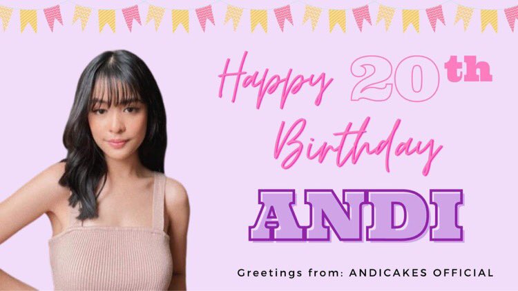 ANDICAKES_OFC's tweet photo. Again, happiest birthday to our best girl, enjoy your day and have a blast!! 

ANDIABAYA SparklingAt20 https://t.co/K3CKMhmUS7