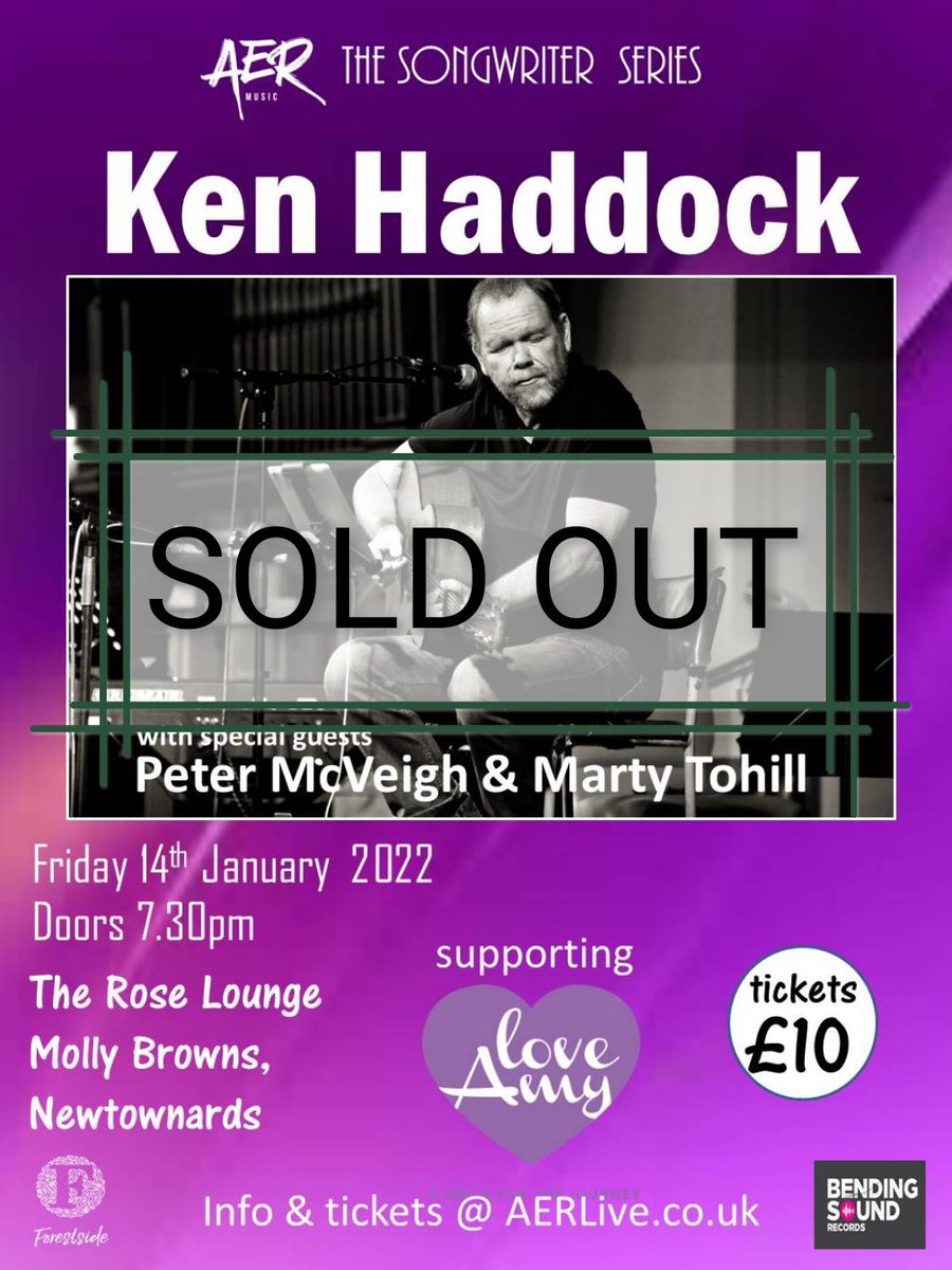 Gonna be a good un The first of our The Songwriters Series w/ @KenHaddock is now sold out #standingupforAmy #WeAERLovers #lovelocallive @loveAmyni