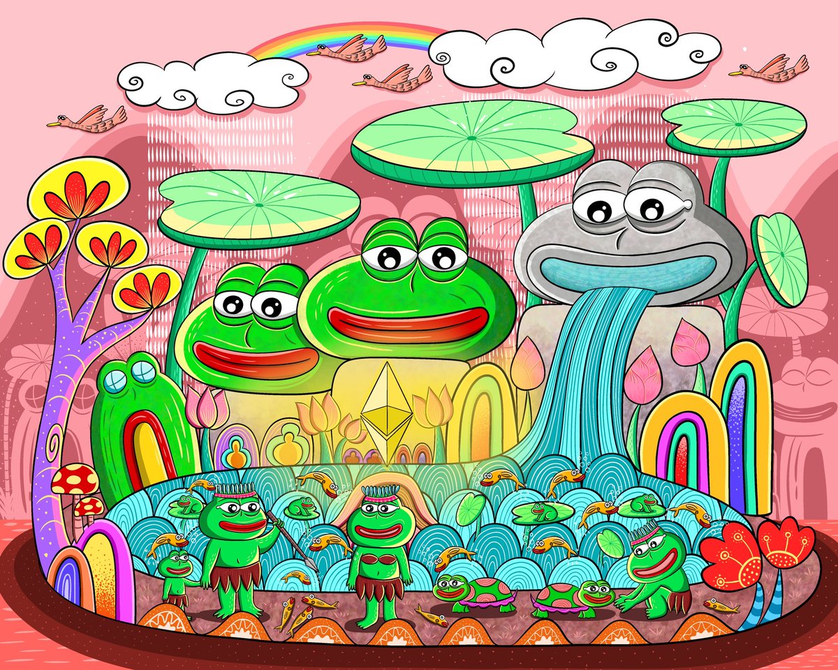 New drop on foundation.🐸🌈
“Pepe’s kingdom” 🌈🥰 @withFND 
Hope you like my pepe.🥰😍 

foundation.app/@Fluk_fick/~/1…
#FrogFam #pepe #pepethefrog #Foundation #NFTCommunity #nftcollectors