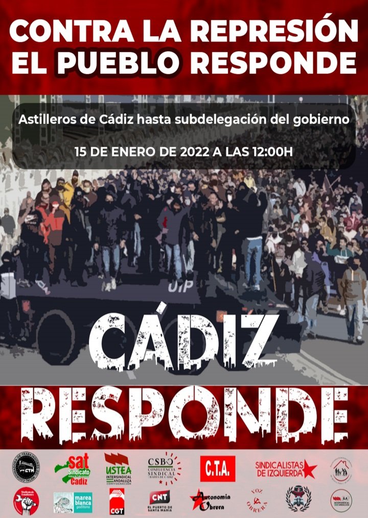 Frente a la represión, solidaridad y organización.