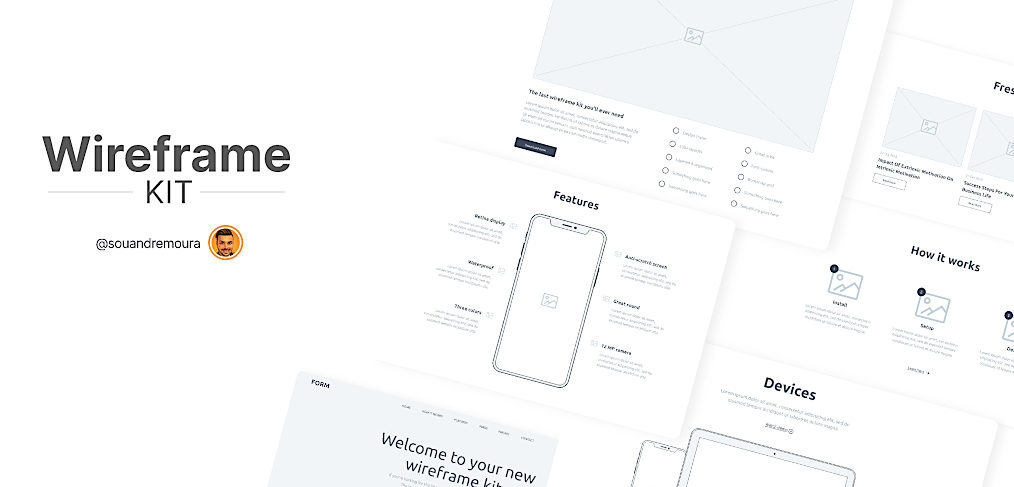 OloladeBello_'s tweet image. Wireframe Kit 

A Huge library of free set of wireframes to help you with starting up your design projects with Figma. 

It includes wireframes for all types of devices.

Link 👇