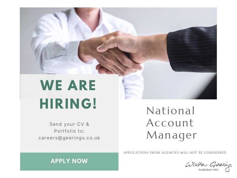 We are seeking to recruit a confident, professional and passionate National Account Manager with experience selling into the Hotel / Accommodation / Holiday sector.

waltergeering.co.uk/about-us/caree…
