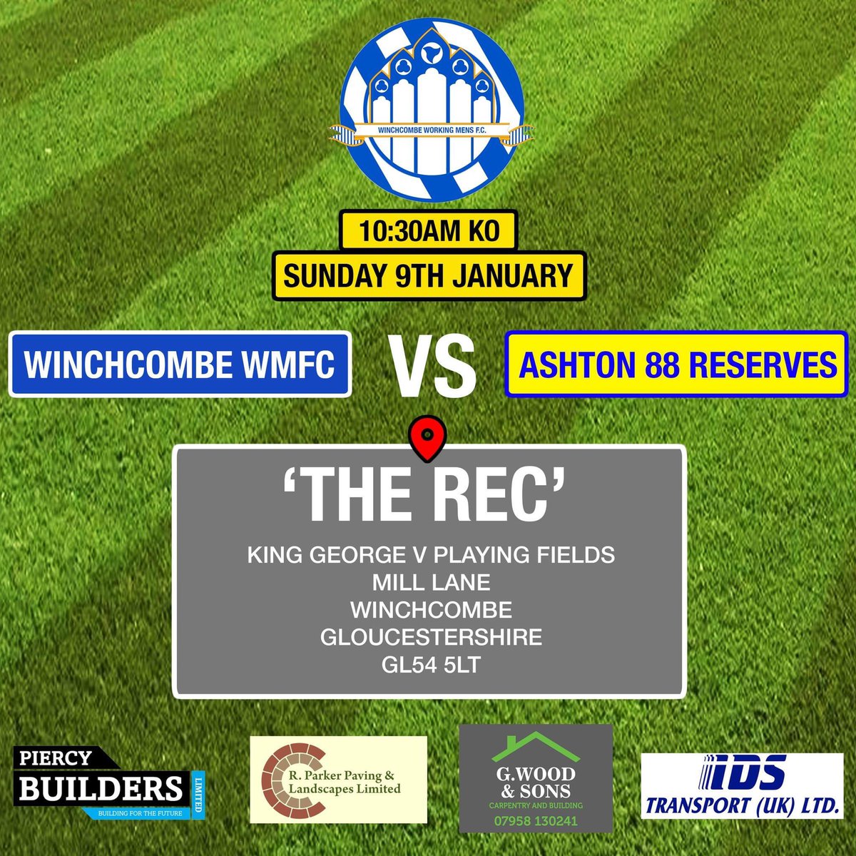 WinchcombeWMFC's tweet photo. BACK IN ACTION!

We welcome Ashton 88 Reserves this Sunday

🆚 Ashton 88 Reserves
🏆 Evesham Sunday Division 3
🏟 The Rec
⏰ 10:30
🗓 Sunday 9th January

UP THE WORKIES🔵⚪ https://t.co/C7ZYEMUWsW