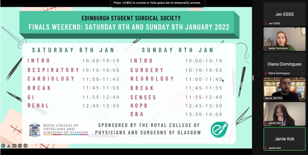 EdSurgSoc's tweet photo. 🚀 Kickstarting our Finals Weekend with a brilliant introduction from our VP, @IsabelSummers_  and an insightful talk from our sponsors @rcpsglasgow ! https://t.co/3R47pIjKAj