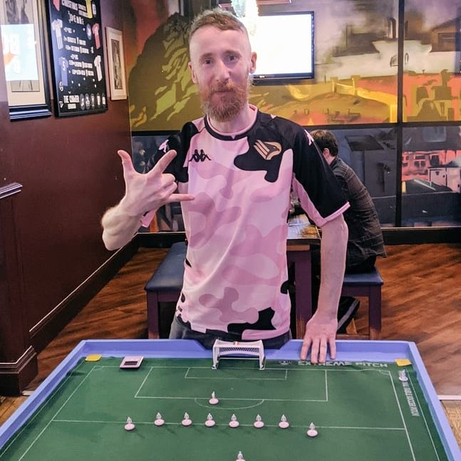 SubbuteoScots's tweet image. "A lot of people say to me they'll be no good if they play #Subbuteo. But it's not about being good straight away. It's about coming along, enjoying hanging out and improving over time. I was awful when I started but now I can give anyone a game!" Marco, Scottish Subbuteo member.