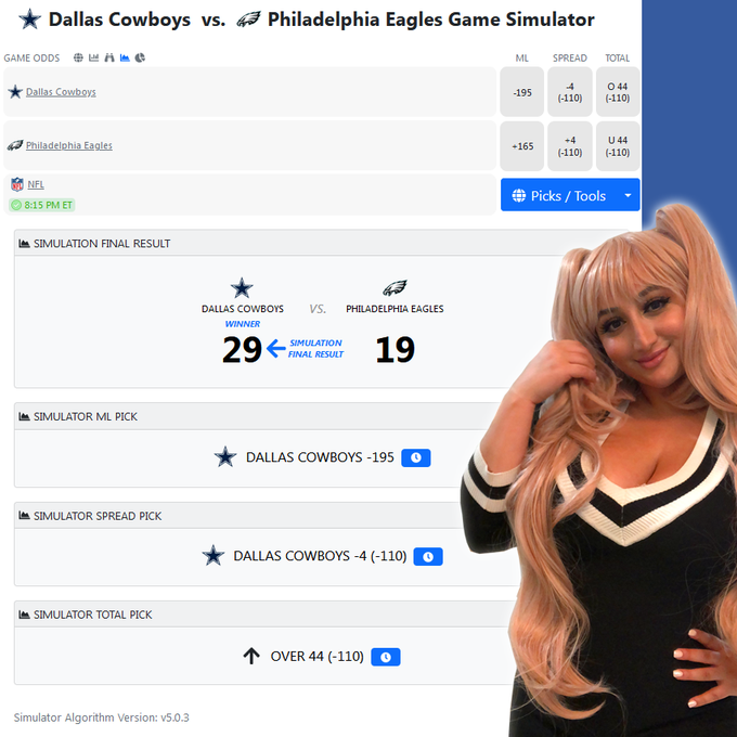 Hey guys make sure you check out the CapperTek Game Simulator and Trend Finder for the Dallas Cowboys<a href="/tag/freepicks"class="tags"><span>#freepicks</span></a><a href="/tag/cashingtickets"class="tags"><span>#cashingtickets</span></a>