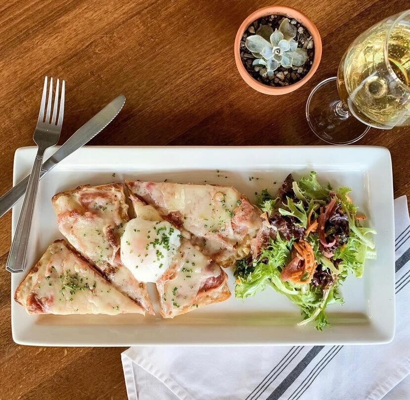Lunch is served! An italian sandwich with a refreshing gglass of Chardonnay to kick start your weekend!