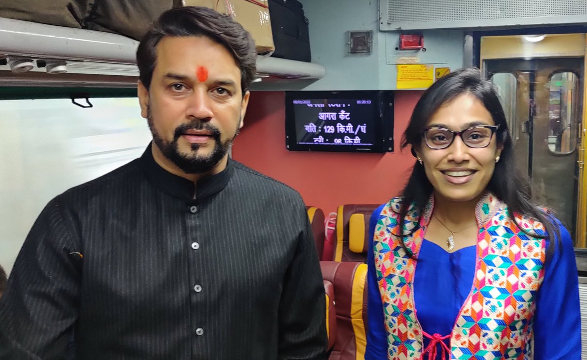 Dr Neha Rathi (@neharathi14) on Twitter photo Delighted to meet Union Minister in Gatimaan Express!Thank you Sir <a href="/ianuragthakur/">Anurag Thakur</a> <a href="/Anurag_Office/">Office of Mr. Anurag Thakur</a> for allowing me to share the frame with you 😊😊 Delighted to meet Union Minister in Gatimaan Express!Thank you Sir <a href="/ianuragthakur/">Anurag Thakur</a> <a href="/Anurag_Office/">Office of Mr. Anurag Thakur</a> for allowing me to share the frame with you 😊😊